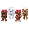 Glitter Bow with Stripe 2 Pack Medium