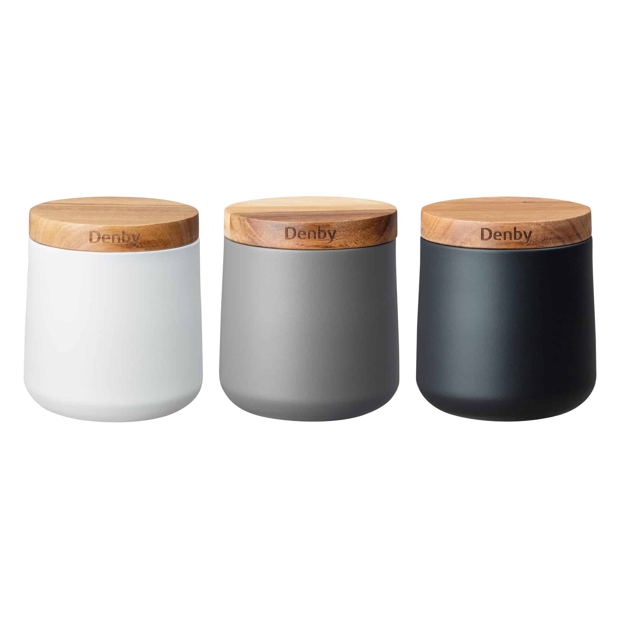 Denby tea coffee shop sugar canisters