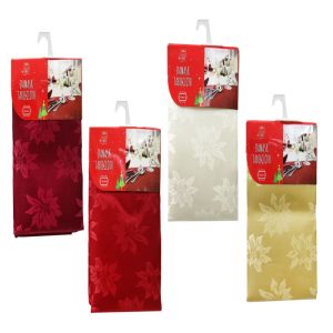 Tablecloth Damask 150x225cm 4 Assorted Colours