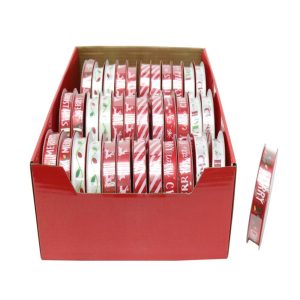 Christmas Ribbon 16mmx2.7m 6 Assorted Designs