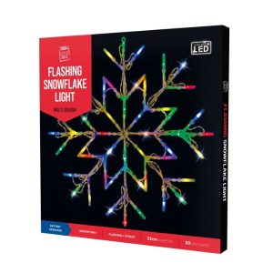 LED Snowflake Silhouette Light Multi Coloured B/O