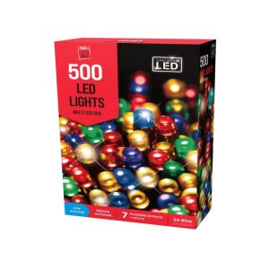 500 Multi Coloured LED Lights 25m Lit Length 6W
