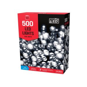 500 White LED Lights 25m Lit Length 6W