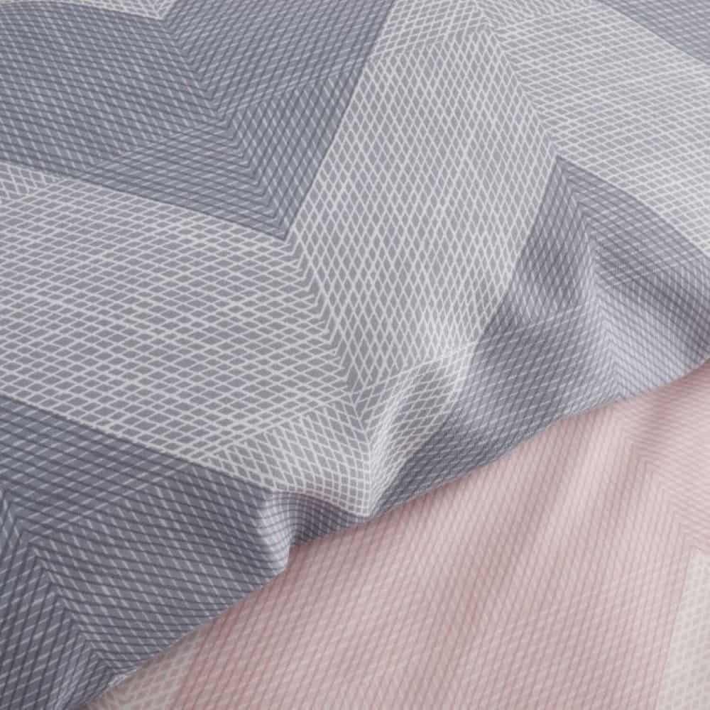 Chervon Pink/Grey Duvet Set Twin Pack - Image 2