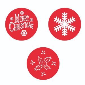 Christmas Cake Stencils Set of 3