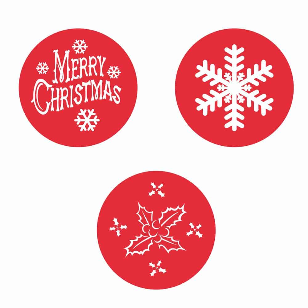 Christmas Cake Stencils Set of 3