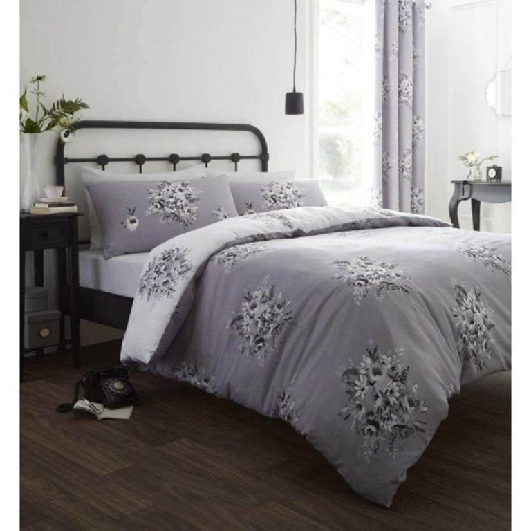 Floral bouquet Grey Duvet Set Allens