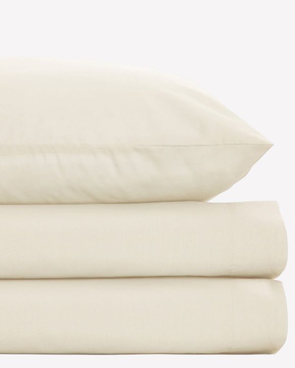 king cream percale flat sheet