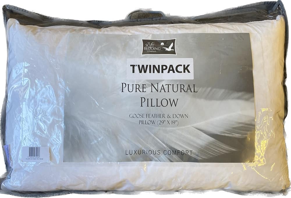 Goose Feather and Down Twinpack Pillow Allens