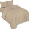 double natural percale duvet set