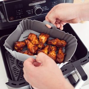 silicone air fryer tray rectangle