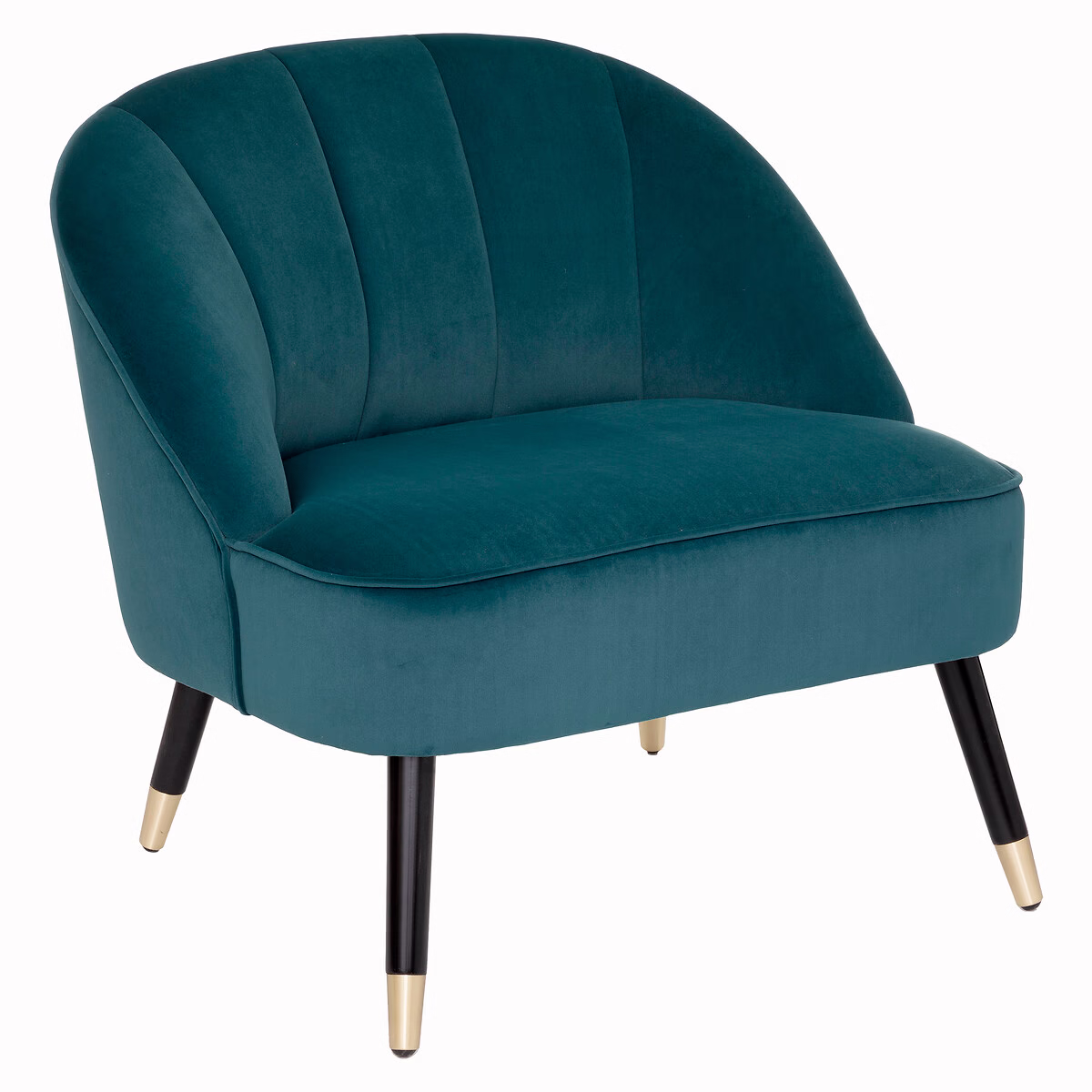 naova teal velvet occasional chair h71 w78 d72cm