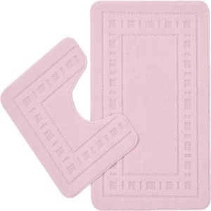 armoni 2pce bathroom set pink