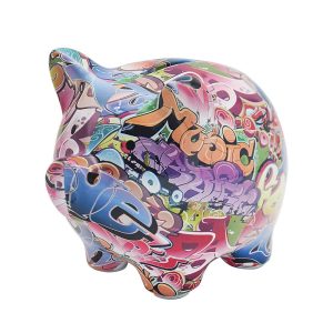 graffiti pig money box