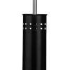 matt black toilet brush and holder