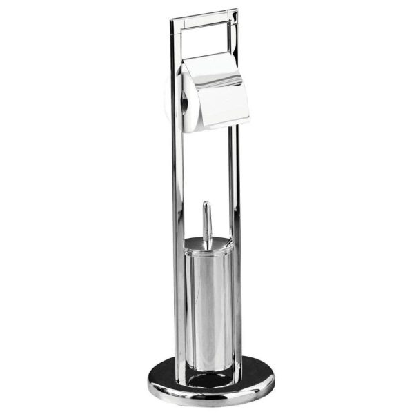 toilet brush holder and roll holder
