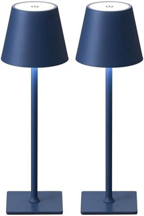 blue rechargeable touch lamp 37x11x11cm