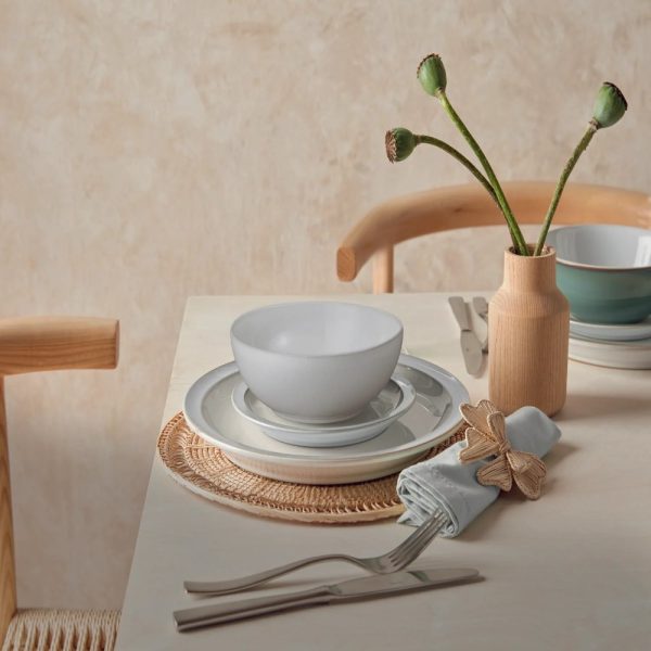 denby cotton white tableware set 12 piece
