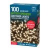 battery 100 timer warm white led lights 6m lit len