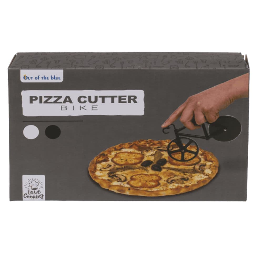 bicycle pizza cutter black or white 18x11cm
