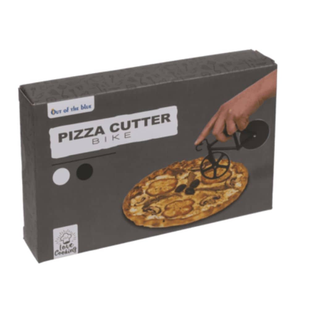 bicycle pizza cutter black or white 18x11cm