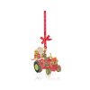 sparkle santa tractor decoration