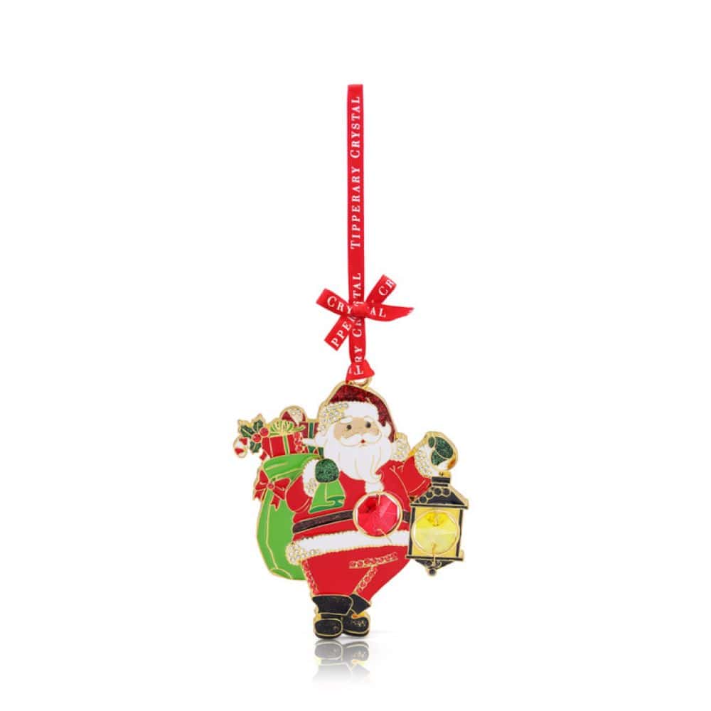 santa and lantern gem decoration