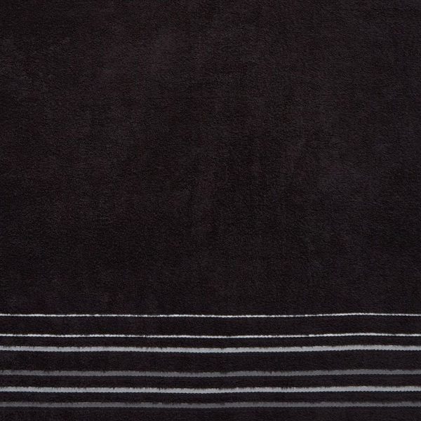 black striped bath towel