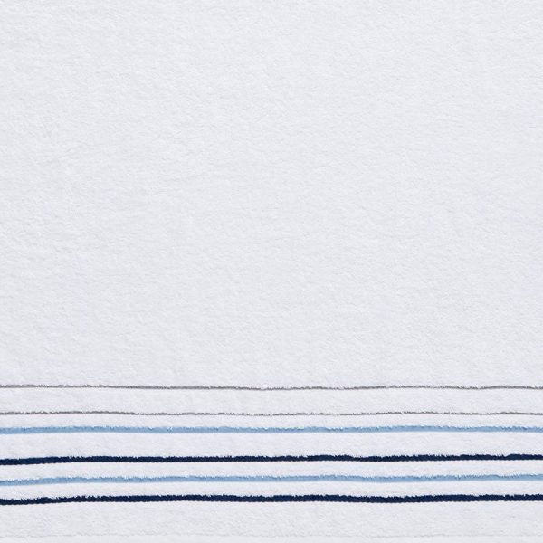 java stripe white bath sheet pair
