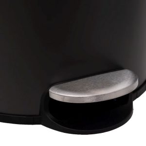 round black metal 30l pedal bin