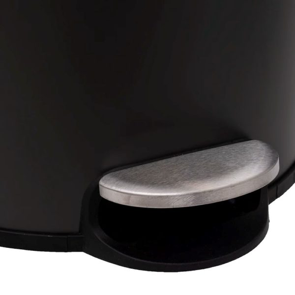 round black metal 30l pedal bin
