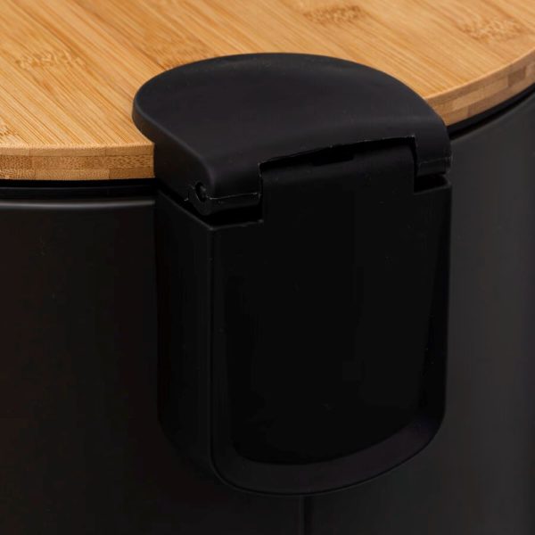 round black metal 30l pedal bin