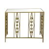 odessa mirrored console table gold 90x75x27cm