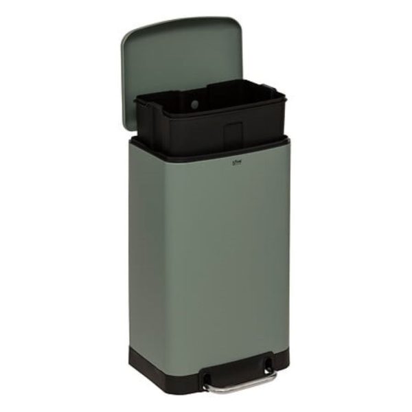 ariane green 30l metal pedal bin