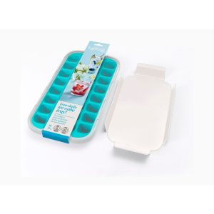 lekue industrial ice cube tray with lid turquoise
