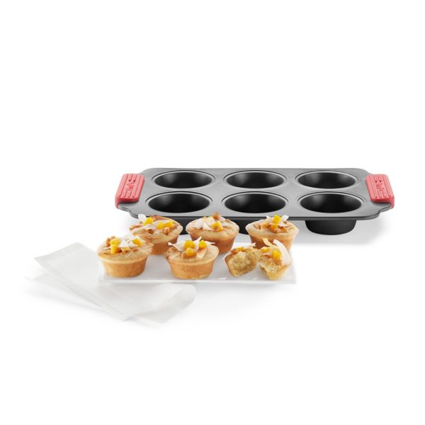 lekue non stick 6 muffins mould 31x18x3.7cm