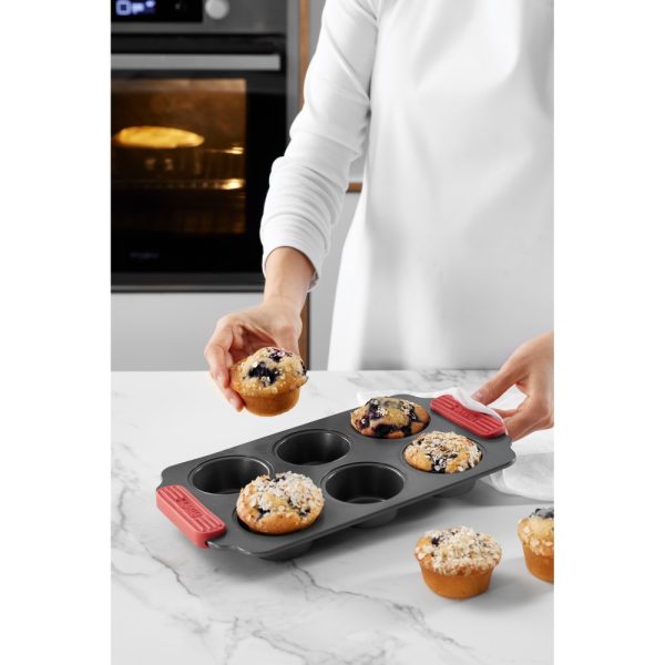 lekue non stick 6 muffins mould 31x18x3.7cm