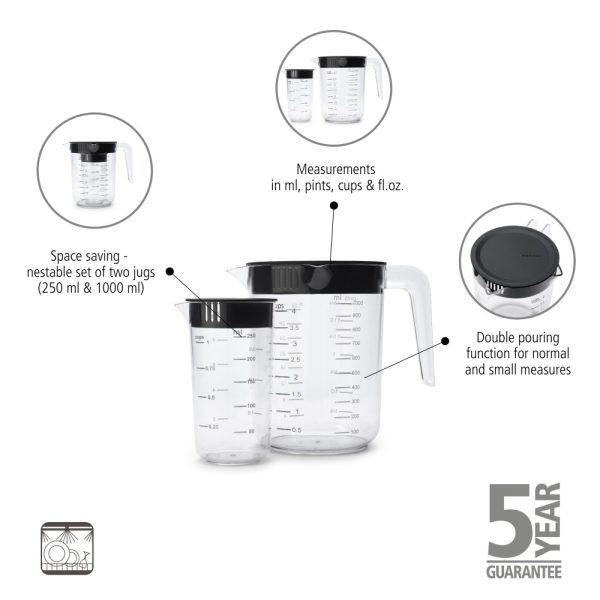 brabantia tasty measuring jug set of 2