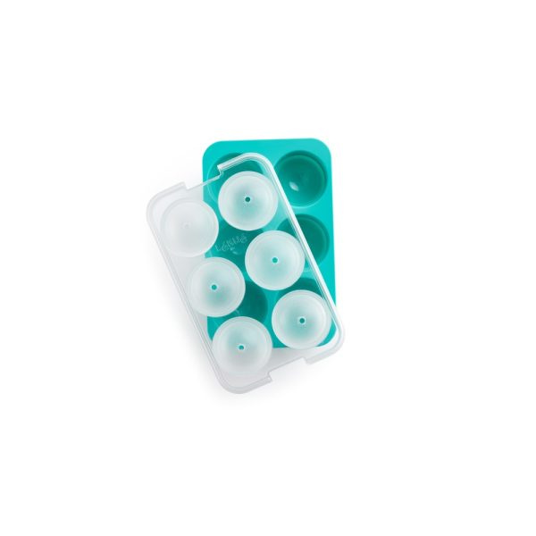 lekue xl sphere ice cube tray turquoise