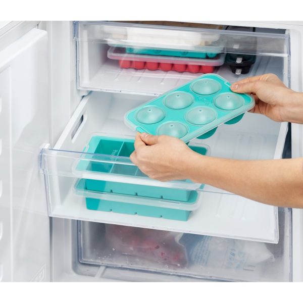 lekue xl sphere ice cube tray turquoise