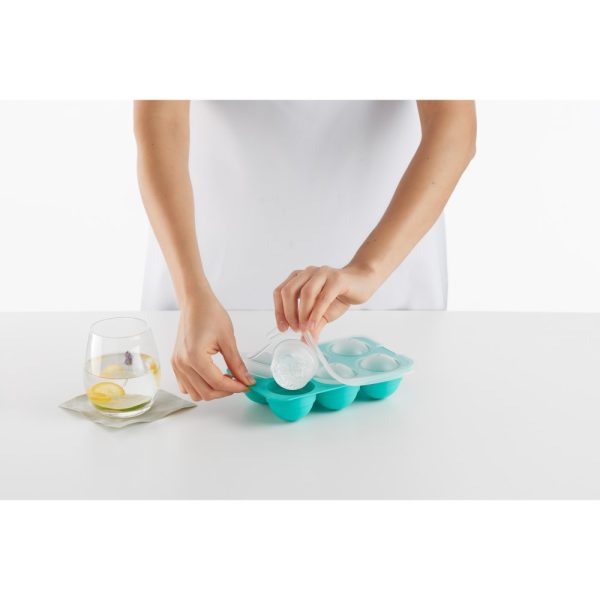 lekue xl sphere ice cube tray turquoise