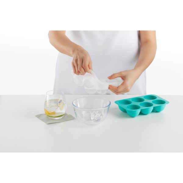 lekue xl sphere ice cube tray turquoise