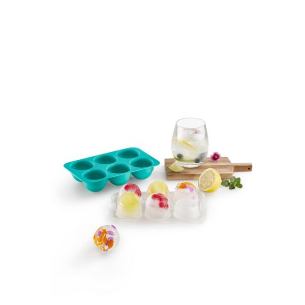 lekue xl sphere ice cube tray turquoise