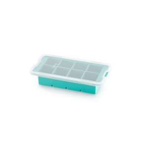 lekue xl square ice cube tray turquoise