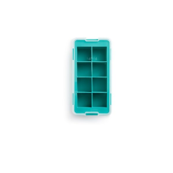 lekue xl square ice cube tray turquoise