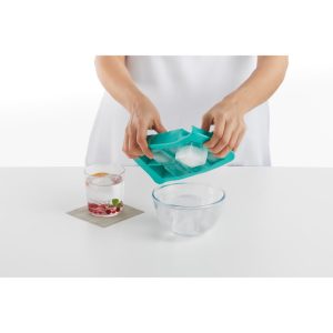 lekue xl square ice cube tray turquoise