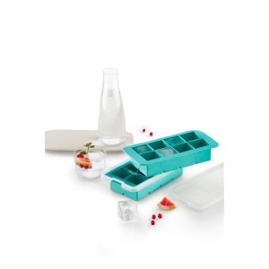 lekue xl square ice cube tray turquoise