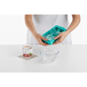 lekue xl square ice cube tray turquoise