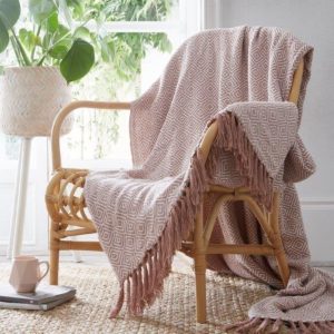 ascot throw pink 228 x 250 cms