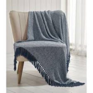 ascot navy throw 180x250cm